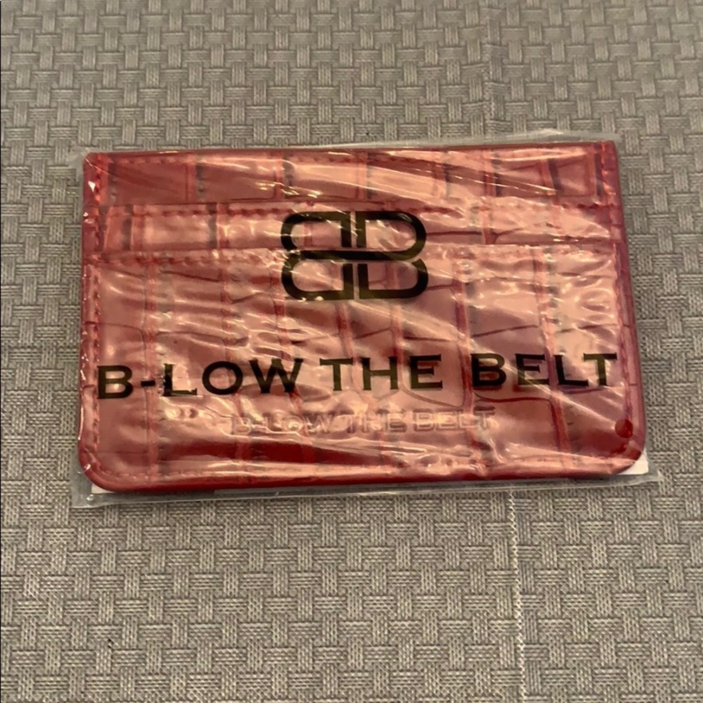 B- LOW THE BELT Faux Croc Card Case Vegan leather